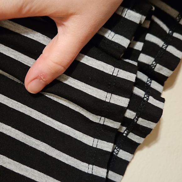 Jodifl Black and Gray stripped button down dress - Picture 7 of 7